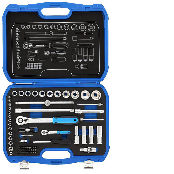 Gedore 3108902 Socket Set 1/4"+1/2