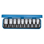 Gedore 6156410 Screwdriver Set 1/2" 9 Pieces inside Hexagon INCH