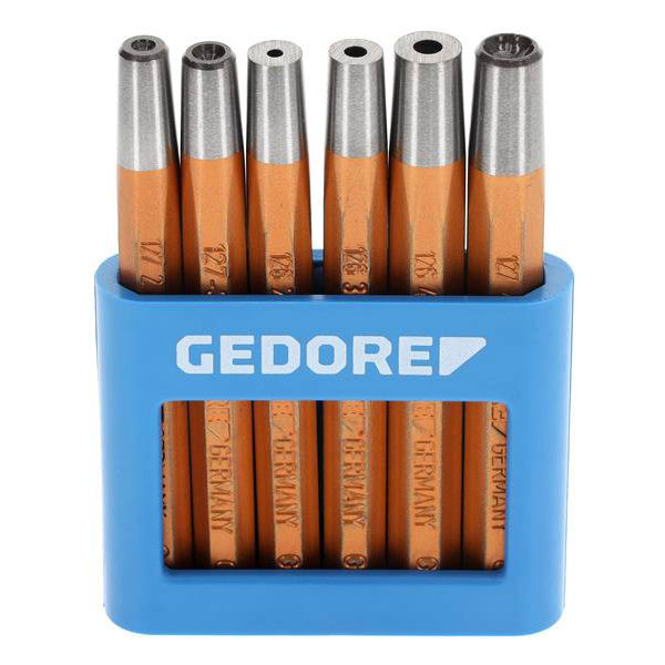 Gedore 8773600 Set of rivetting setters and snap dies 6 pieces