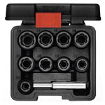 Gedore RED 3300034 Spiral Groove Extractor 1/2 10 Pieces 10-19mm