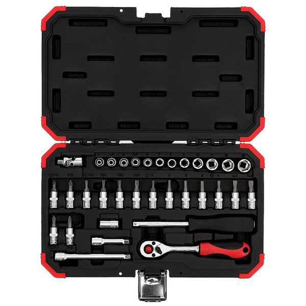 Gedore RED 3300051 Socket Wrench Set 1/4" 33 Pieces 4-13 mm
