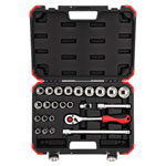 Gedore RED 3300056 Socket Wrench Set 1/2 10-32 mm 24 pieces