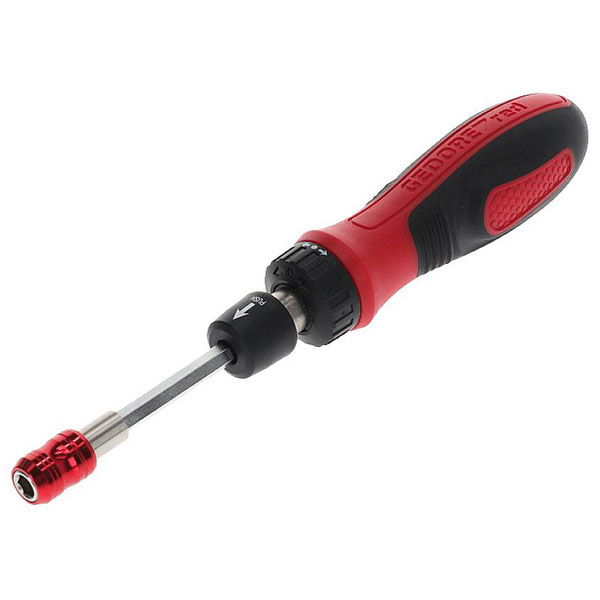 Gedore RED 3301341 Ratchet Screwdriver Bit-Fix.Telescopic 1/4