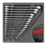 Gedore RED 3301699 Combination Wrench Set in 4/6 CT module 26 pieces