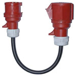 Gossen Metrawatt Z750F Test Lead Adapter CEE 5-Pin 32A to 16A Plug