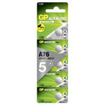 GP 76ASTD597C5 Button Cell 1.5V LR44 5 pieces for Calculators 110mAh