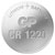 GP GpieceR1220STD346C1 Button Cell CR1220 3V High Energy Low Discharge