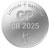 GP GPCR2025STD208C2 Button Cell CR2025 3V 2pk High Energy Density