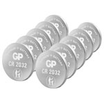GP GPCR2032STD900C10 Button Cell CR2032 3V Lithium 10 Pack High Energy