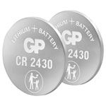 GP GPCR2430STD411C2 Button Cell CR2430 3V 300mAh 2pieces Lithium Battery