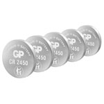 GP GpieceR2450STD954C5 Button Cell CR2450 3V 5 Pack High Energy Density