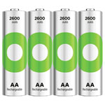 GP RCK260AA129C4 ReCyko AA Rechargeable Battery NiMH 2600mAh 4pieces
