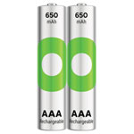 GP RCK65AAA082C2 ReCyko AAA Battery NiMH 650mAh 1.2V Rechargeable 2piece