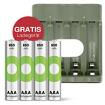 GP RCKCHB441U007 ReCyko USB Charger & 4x 850mAh AAA Batteries