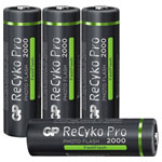 GP RCP200AA728C4 Rechargeable AA Batteries NiMH 2000mAh 4 Pack.