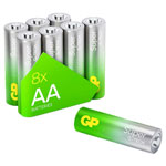 GP SUP15A258C8 Super AA Battery 1.5V 8 pieces Longer Life with G-TECH