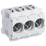 Hager LD046 Fuse Socket 63A 400V 3-Pin DIN Rail Plastic Cover D02 Base
