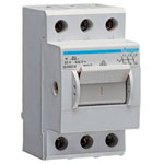 Hager SH363N Main Switch 63A 230/400V 3-Pin Grey for DIN Rail Mounting