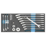 Hazet 163-515/16 Crowfoot Wrench Set 16-Piece 8-19 mm SIS Soft Foam