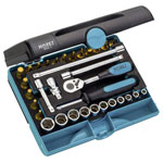 Hazet 854-1 Bit Set Metric 1/4 33-Piece Versatile Accurate Durable