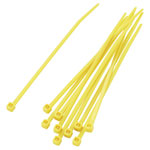 TruComponents 40114 Cable tie 100mm 2.50mm Yel 100 pc(s)
