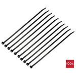 TruComponents 40498 Cable tie 250mm 4.8mm Blk Frost-resistant 100 pc(s)