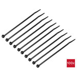 TruComponents 40507 Cable tie 150mm 3.6mm Blk Frost-resistant 100 pc(s)