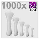 TruComponents 40622 Cable tie 3.6mm Wh UV-proof 1000 pc(s)