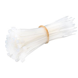 UniStrand 100mm White Cable Ties - pack of 100 | Rapid Online