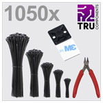 TruComponents 40697 Cable tie Blk UV-proof 1050pcs
