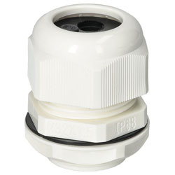 UniCrimp QCGM32TPW 32MM Nylon Meter Tail Gland White | Rapid Electronics