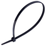 UniStrand UNI-CT26B Black 250mm Nylon Cable Ties Standard(4.8mm) Pack of 100