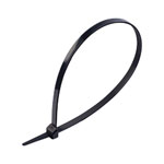 UniStrand UNI-CT11B Black 370mm Nylon Cable Ties Wide(7.6mm) Pack of 100