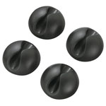 TruComponents 41014 Cable mount Self-adhesive Ø9mm Blk 4pcs