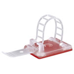 TruComponents 41056 Cable mount Adhesive/Scr fixing Ø16mm + strap Clear 1pcs