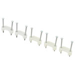 TruComponents 41161 Cable clips Ø12.50mm 2-lug Wh 100pcs