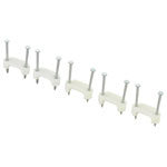 TruComponents 41162 Cable clips Ø17.70mm 2-lug Wh 100pcs