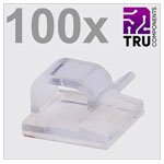 TruComponents 41219 Clip Self-adhesive Ø1-7mm Clear 100pcs