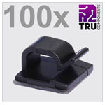 TruComponents 41220 Clip Self-adhesive Ø1-7mm Blk 100pcs