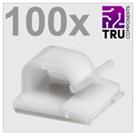 TruComponents 41221 Clip Self-adhesive Ø1-7mm Wh 100pcs