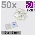 TruComponents 41223 Cable mount Adhesive/Scr fixing 4x thread Wh 50pcs