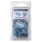 HellermannTyton 148-90057 HelaCon Connector clip 10pcs transparent/blue