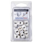 HellermannTyton 148-90058 HECL-2/1 Connector clip 10pcs white 3 pins
