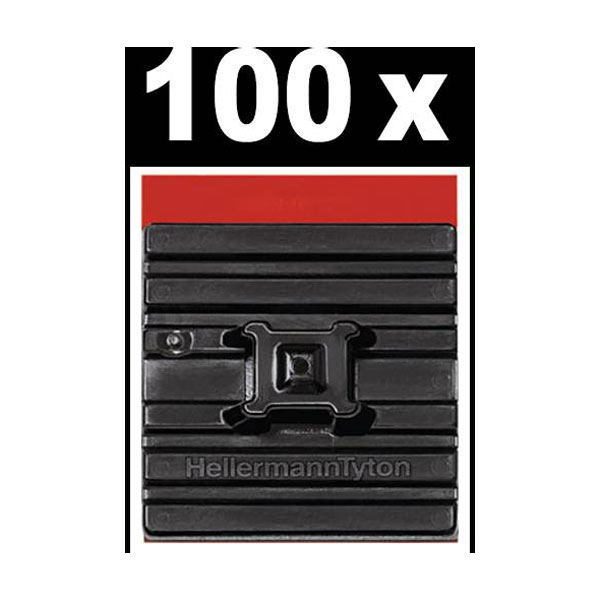 HellermannTyton 151-02219 FlexTack Cable Mount 100pcs flexible adh...