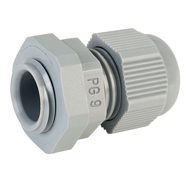 Jacob 50.009 PA PG9 Grey Dome Cable Gland Rapid Online