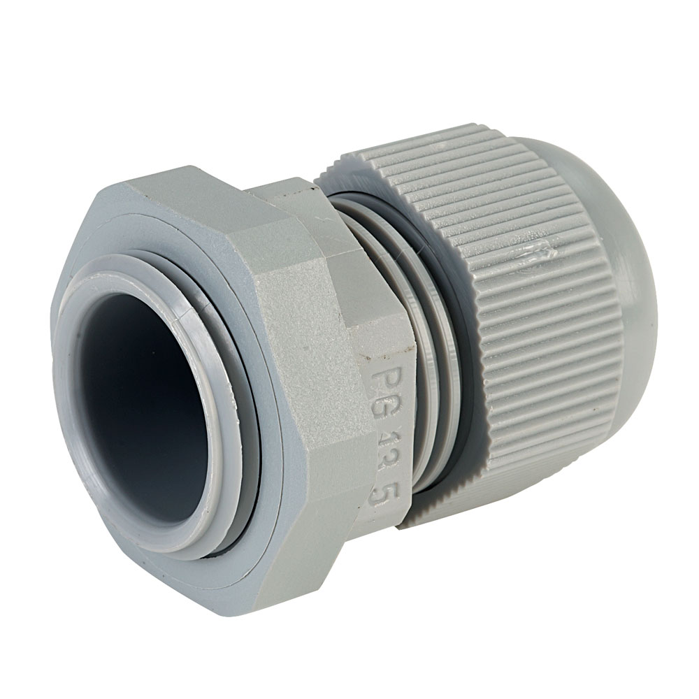 Jacob 50.013 PA PG13.5 Grey Dome Cable Gland | Rapid Online