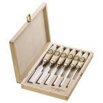 Kirschen 1101000 Ripping Chisel Set 6-Piece Beech Handles and Box