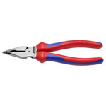 KNIPEX 08 22 185 Needle-Nose Combination Pliers Black Atramentized 185 mm