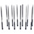 KS Tools 140.3050 Needle Files Set, 12 Pcs, 145mm