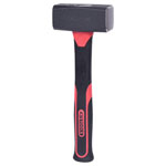KS Tools 142.5126 Club Hammer, Fiberglas Handle, 1250g